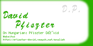 david pfiszter business card